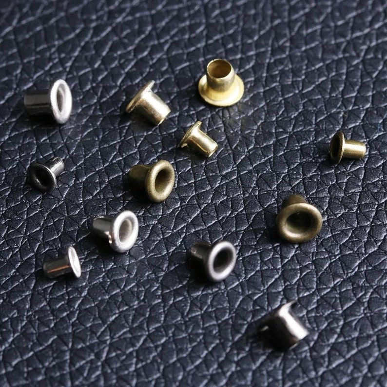 Mini trous d'oeillets en métal de 1,5 à 2,5 mm pour poupées, chaussures, sac à vêtements pour faire des clous miniatures, petits, petits, fixation par fil de laçage image 7