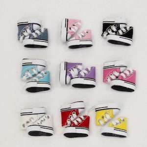 Doll SHOES canvas 3.5cm sneakers Trainers 12 inch DOLLS high top pumps frog gnome blythe elf Footwear mini Miniature Small little