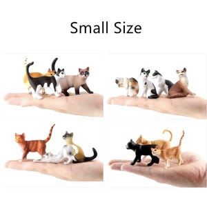 Miniature Tabby Cat Figure: Striped Kitten (4-11cm)