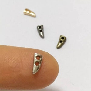 HORN Toggle Miniature Buttons 7mm Dolls mini small Clothes Making Sewing Clothing tiny little micro Craft knitting fastening Accessories