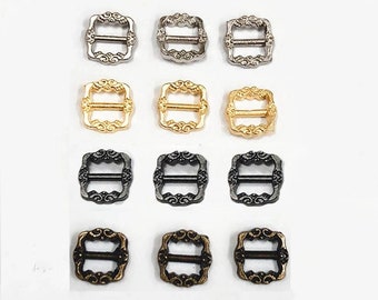 Gespen miniatuurpoppen: 6 mm vierkante riemclip - naaibenodigdheden