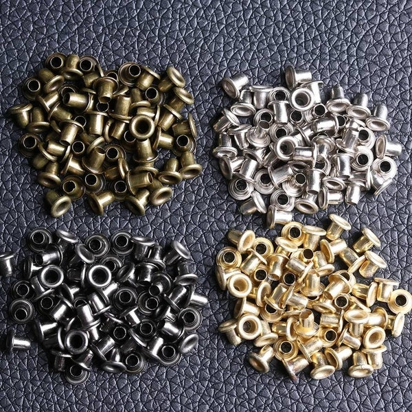 Mini metal 1.5-2.5mm Eyelet holes for Dolls Shoes Clothes Bag Making miniature nail small tiny little Sewing lacing thread fastening