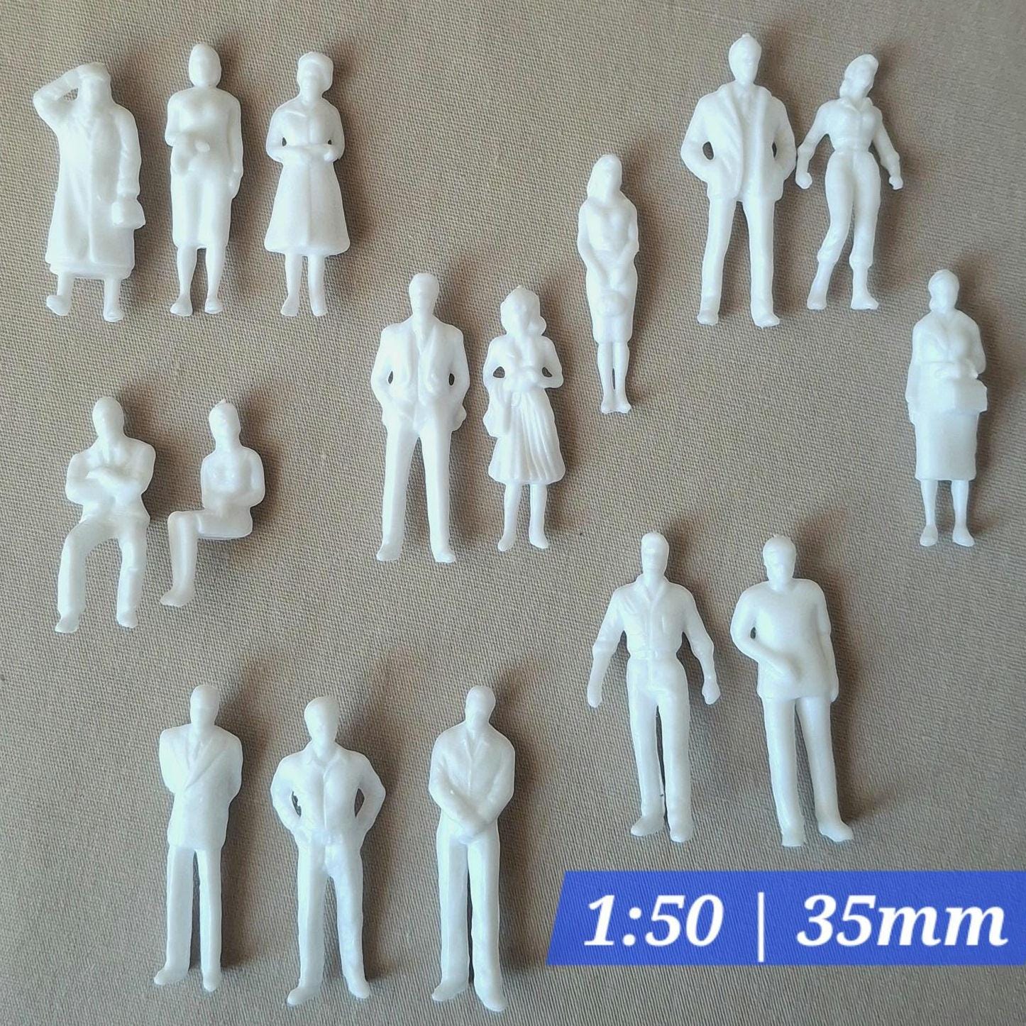 未塗装ミニチュア人形、1:50 Oスケール、DIYジオラマ - Etsy 日本
