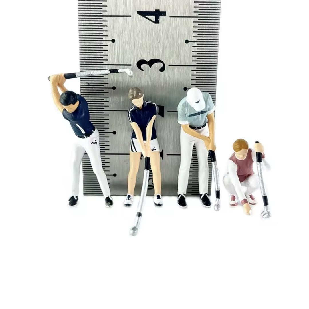 ゴルフをするミニチュア 1:64 人物フィギュア スケールモデル ミニ
