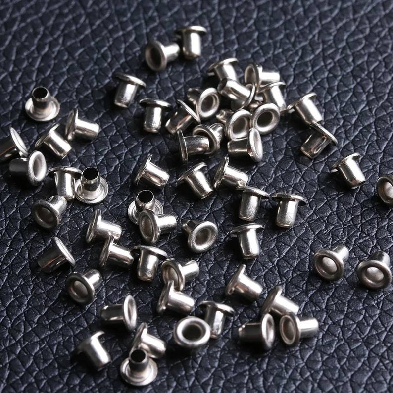 Mini trous d'oeillets en métal de 1,5 à 2,5 mm pour poupées, chaussures, sac à vêtements pour faire des clous miniatures, petits, petits, fixation par fil de laçage image 3