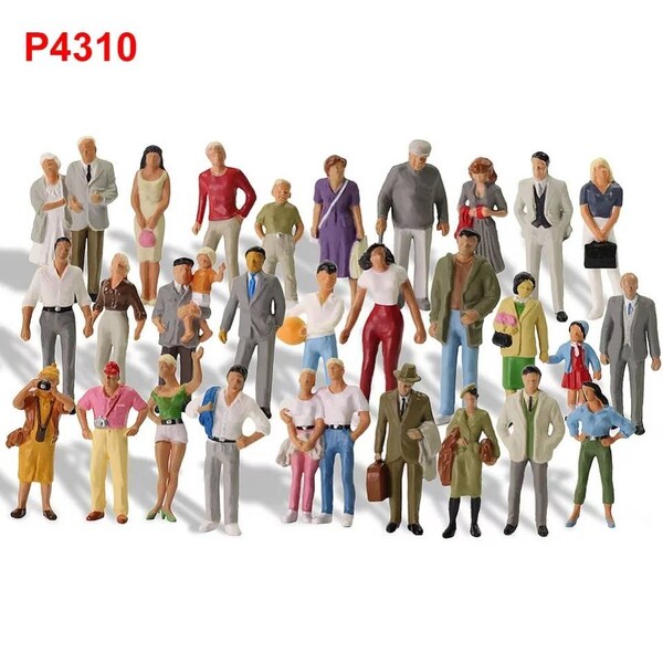 PEOPLE Miniature little 1:43 O size scale model figure figurine Humans diorama crowd city airport railway Passenger mini little small scene