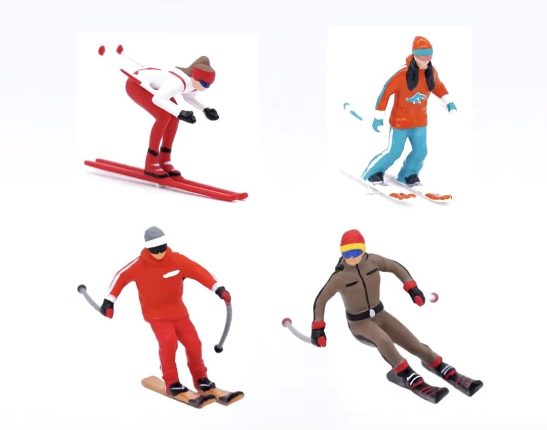 Skiing figurines - Etsy 日本