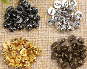 Miniature metal BUTTONS Dolls 4mm 20/40pcs mini small Clothes Bear nose Soft toy Making Sewing Clothing tiny little micro knitting fastening