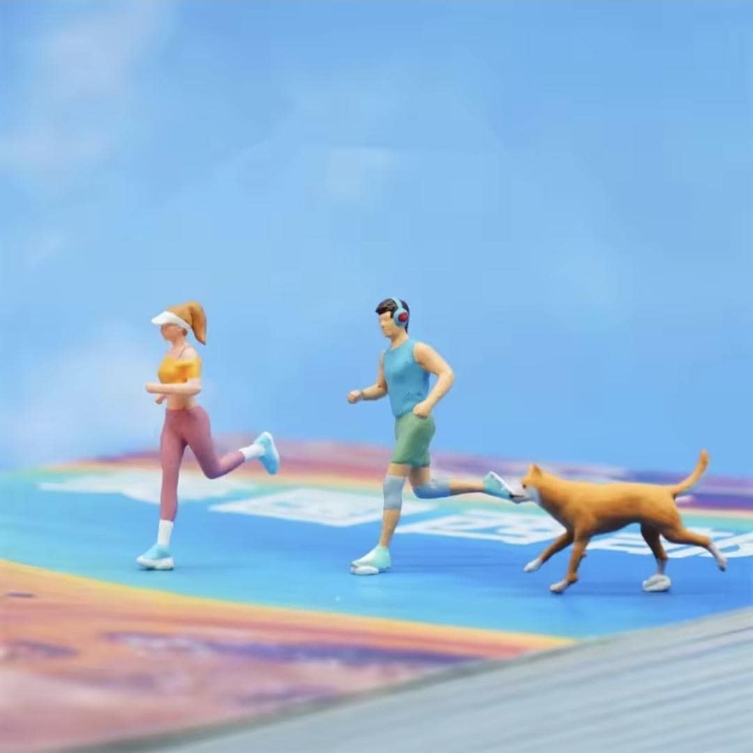 Figurines 1/43 Fille En Train De Courir - Accessoires Décors Pour Voitures Miniatures - Édition Limitée 2023
