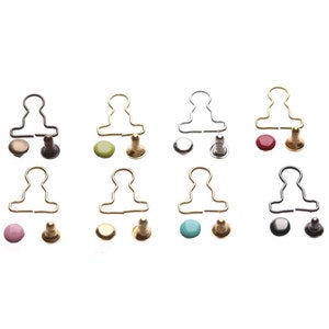 Mini BUCKLES Overalls 10-20 Set Doll Clothes Making Sewing supply Craft clip Dungarees DIY Metal fit for 1/6 12&quot; inch Mini girl Accessories