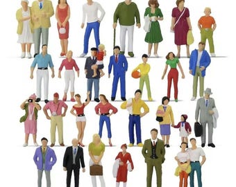 Museum of Us Shadow box figures Diorama Crowd (4.2cm) Miniature People : O Gauge scale model