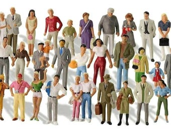 Museum of Us Shadow box figures Diorama Crowd (4.2cm) Miniature People : O Gauge scale model