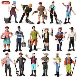 People Miniature Farmers little 7-10cm 1pc Mini Model Figurine Micro landscape agricultural scenery accessories Tiny scene Farming Small