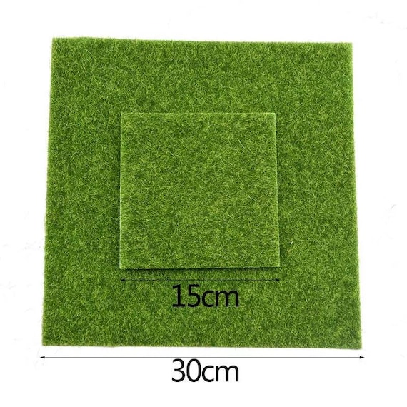 Fairy Artificial Garden Grass – 4 Stück Kunstrasen, Je 15,2x15,2 Cm, Für Mini-Gärten & Deko