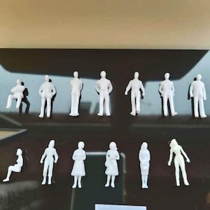 Blank People Miniature 1:50 36mm scale model 2-100pc unpainted Figures city couple O scale DIY Architecture diorama scene Mini Small little
