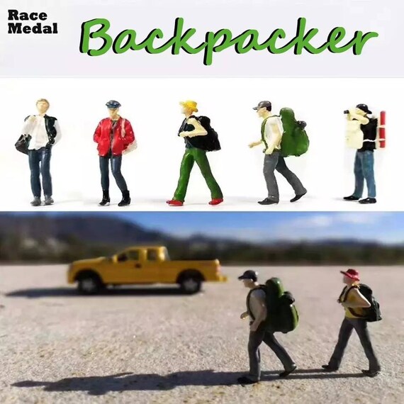 Backpacking Hiking Miniature People 1 64 Scale Mountain Climbing