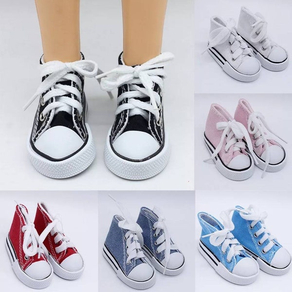 Dolls SHOES Sneakers 7.5cm Trainers made for 1:3 scale 16 inch DOLLS Sport Clothes Workout pumps Footwear accessories Miniature Small