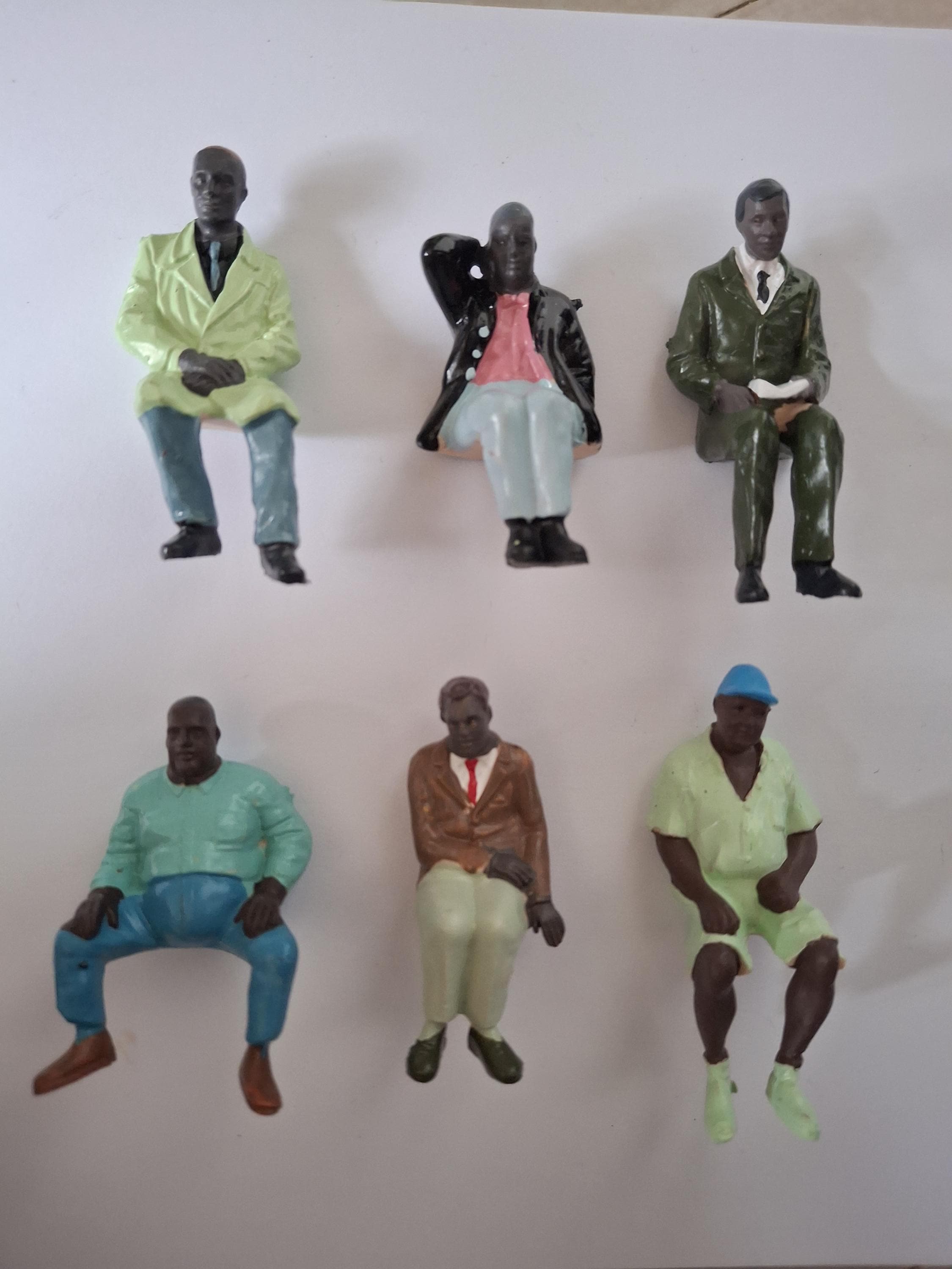 Black Character Figurines African American Black 1:25 70mm Miniature People Mini  main image 4