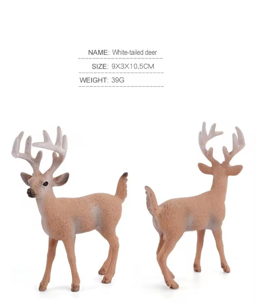 6 Stück Waldtier-Figuren Set: Realistische Mini-Tiere Zum Spielen & Dekorieren – Hirsch, Fuchs, Hase & Mehr