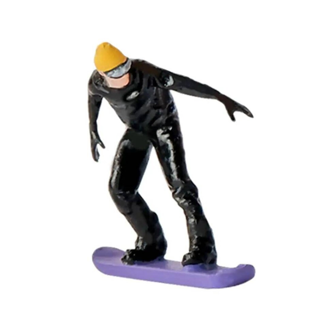 Miniature Snowboarding Snowboard 187 People Skiing Speed Mini Etsy