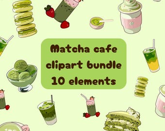 Matcha Png Clip Art Green Tea Beverage Clipart Matcha Illustration Matcha Green Tea Beverage Clipart Iced Matcha Png