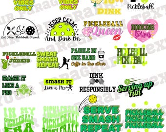 Pickleball Svg Bundle Pickleball Sport Quotes Svg Pickleball Svg for Shirt Funny Pickleball Quotes Trendy Pickleball Designs Retro