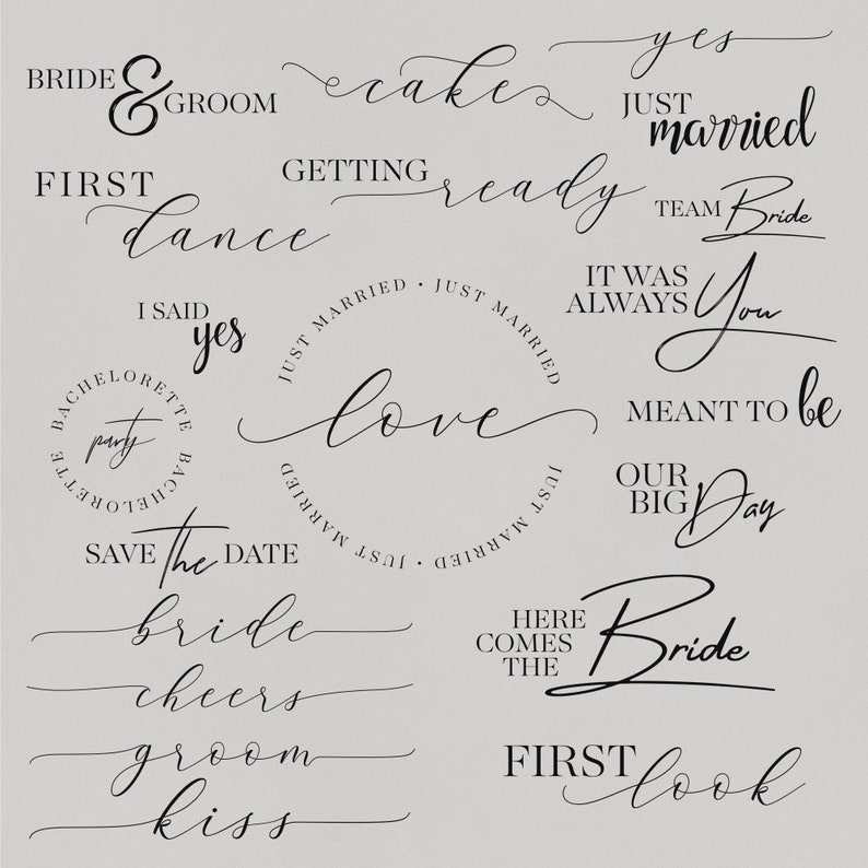 40 Instagram Story Sticker WEDDING Collection White & Black Etsy