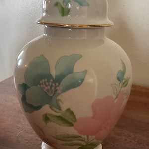 80’s Floral Ginger Jar by Action Industry made in Japan.