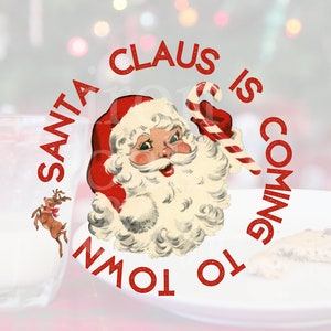 Der Weihnachtsmann kommt in die Stadt PNG, Weihnachten png, Weihnachten Shirt Design, Sublimation PNG Datei, Cricut PNG, Santa, Rudolf Weihnachten png
