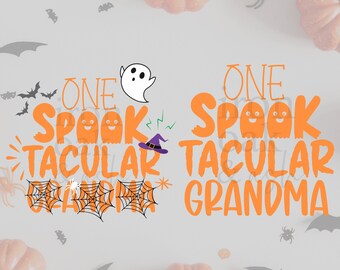 Spooktacular Grandma Halloween SVG PNG Bundle (Digital Download)