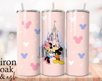 Minnie Mickey Schloss Tumbler PNG, magisches Design (digitaler Download)