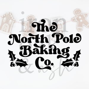 North Pole Baking Co. Christmas SVG, PNG-bundel (digitale download)