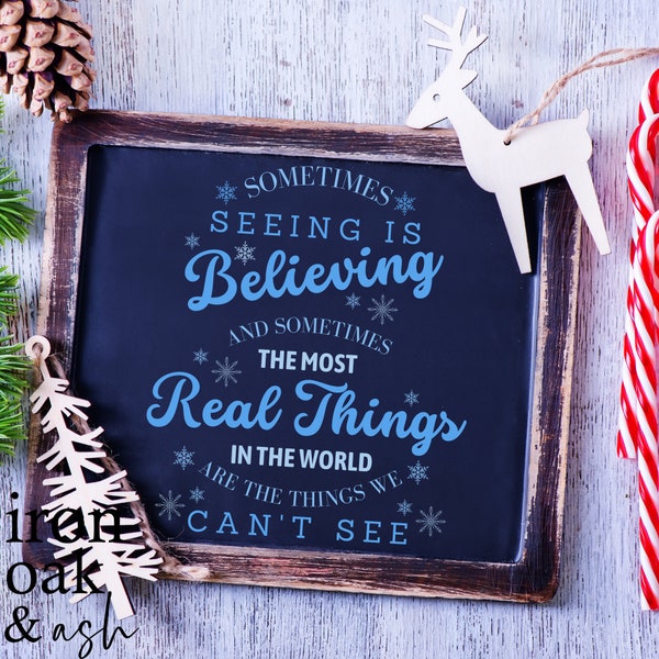Diseño "Believe" del Expreso Polar, PNG navideño (descarga digital)