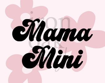 Retro Mama und Mini SVG PNG Bundle, Mama & Me Designs (Digitaler Download)