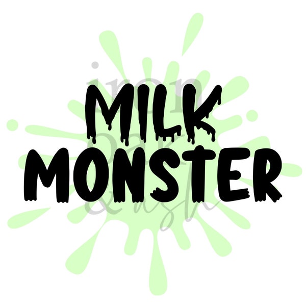 Milk Monster SVG, Baby Halloween svg, Kid Halloween svg, Sublimation PNG File, Halloween Cut Files, SVG File for Cricut, Silhouette