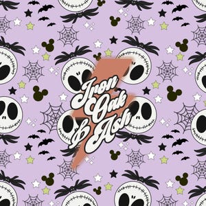 Jack NMBC Seamless Pattern, Halloween Design, Seamless Halloween Pattern, Sublimation PNG, Character Halloween Pattern PNG, Pumpkin King