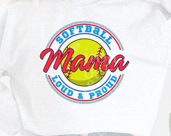 Softball Mama PNG: Sport Mom Design (Digital Download)