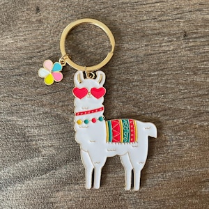 Lama Alpaka Schlüsselanhänger Schlüsselanhänger | Lama Geschenk Liebhaber | Alpaka Liebhaber | Taschenanhänger | Geburtstagsgeschenk