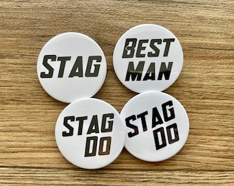 Personalised Stag Party - Pin Badge Set 45mm