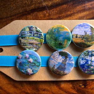 Juego de botones e insignias de Monet Art
