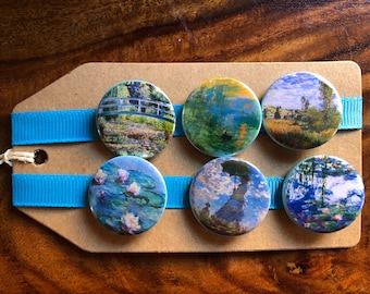 Monet Art - Button Pin Badge Set