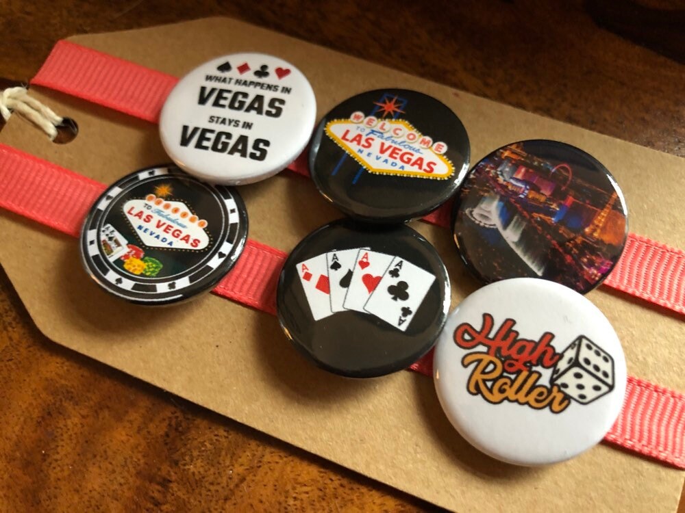 Las Vegas/ Casino Pin Badge Set Etsy