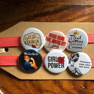 Girl Power & Feminism - Ensemble d'insignes à épingles