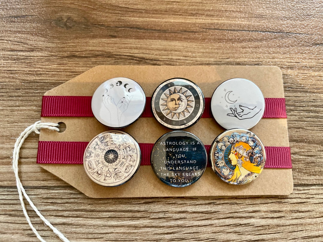 Astrology, Zodiac, Star Signs, Horoscope, Tarot, Love - Button Pin ...