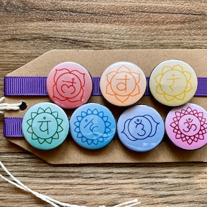 Chakra, Energipunkter, 7 Chakran, Yoga, Meditation - Knappnålsset