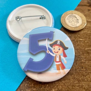 Kindergeburtstags-Badge für Jungen, 1.2.3.4.5.6.7.8.9