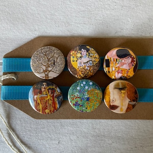 Artiste Gustav Klimt - Ensemble d'insignes à épingles à boutons