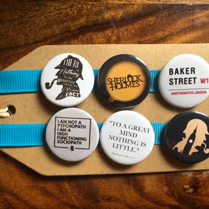 Sherlock Holmes Detective - Set di spille con bottone