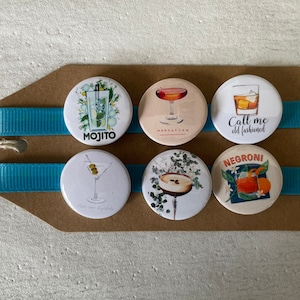 Cocktails & Mixology - Button Pin Badge Set