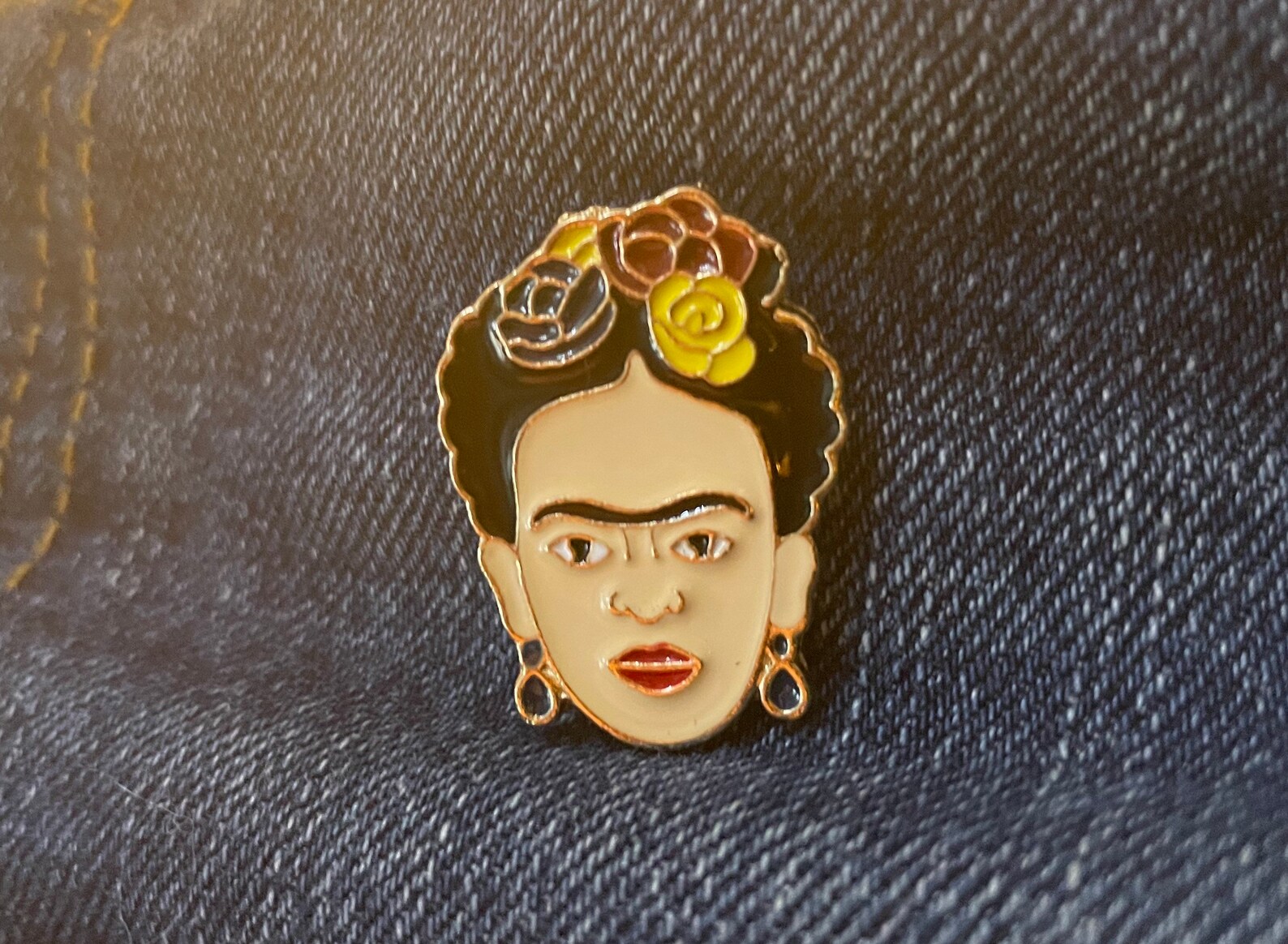 Frida Kahlo Artist Feminist Enamel Pin Badge Etsy